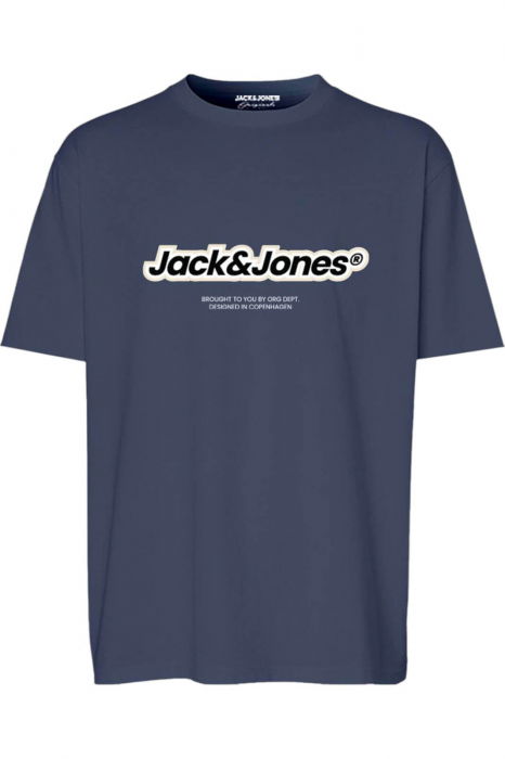 Tricou JACK &JONES Vesterbro Newton Brand - 12265740-Nightshadow BlueS [1]