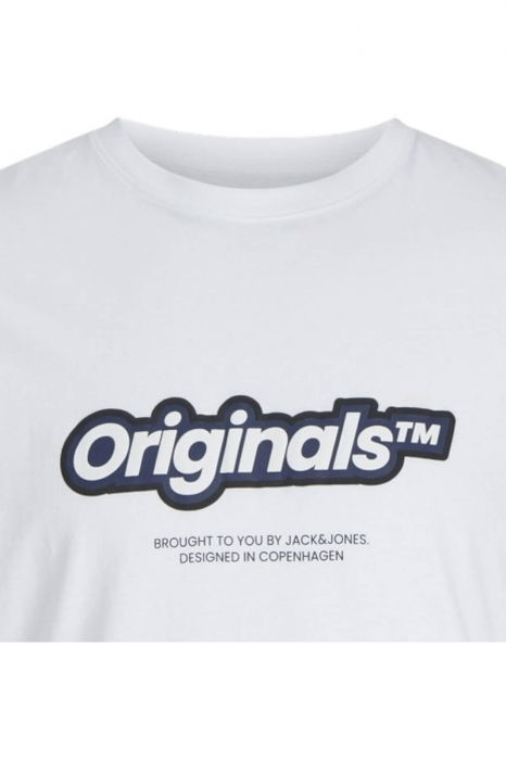 Tricou JACK &JONES Vesterbro Newton Brand Scan - 12265740-Bright WhiteS [2]