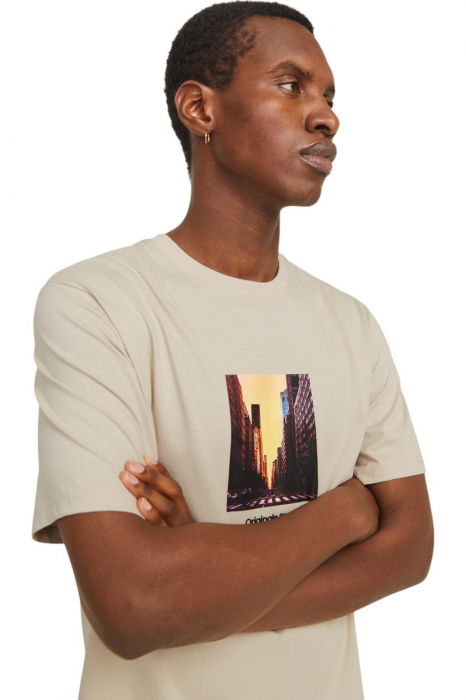 Tricou JACK &JONES Vesterbro Picture SS25 - 12250421-Moonbeam [3]