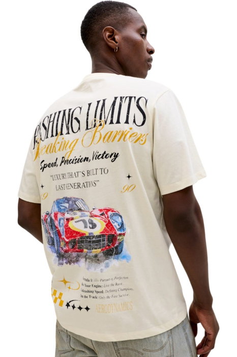 Tricou JACK &JONES Watercolour SS Crew Neck - 12293418-Antique White [2]