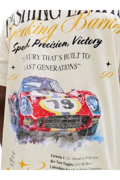 Tricou JACK &JONES Watercolour SS Crew Neck - 12293418-Antique White [3]