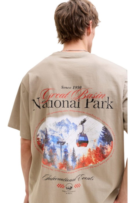 Tricou JACK &JONES Watercolour SS Crew Neck - 12293418-Vintage Khaki [2]