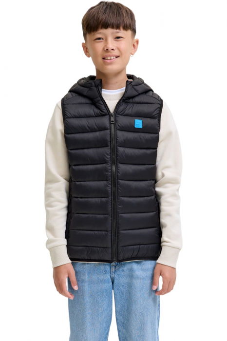 Vesta JACK &JONES Bradley Light Bodywarmer Hood JNR - 12280985-Black [1]