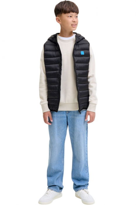 Vesta JACK &JONES Bradley Light Bodywarmer Hood JNR - 12280985-Black [6]