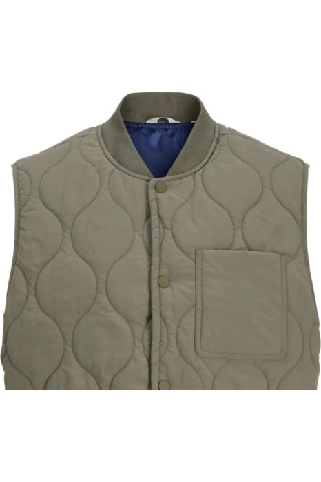 Vesta JACK &JONES Caleb Quilted - 12294357-Dusty Olive [2]