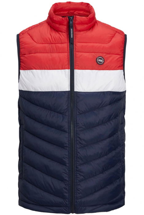 Vesta JACK &JONES Hero Bodywarmer - 12211790-Navy Blazer TRUE RED [1]