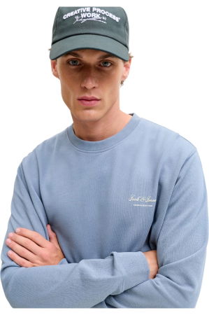 Bluza JACK &JONES Archive Graphic Crew - 12287995-Blue Mirage [2]