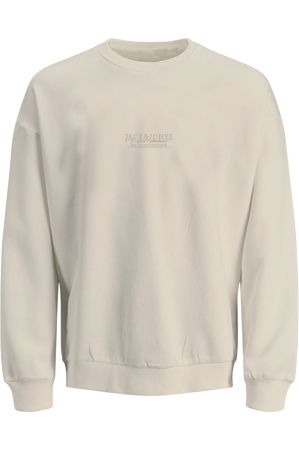 BLUZE - Bluza JACK &JONES Bleecker Aop Box Crew JNR - 12293295-Antique White