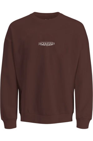 BLUZE - Bluza JACK &JONES Bleecker Aop Box Crew JNR - 12293295-Deep Mahogany