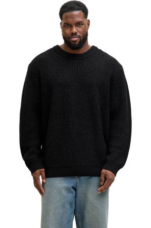 REDUCERI - Bluza JACK &JONES Bleeker Knit Crew BF PLS - 12287078-Black