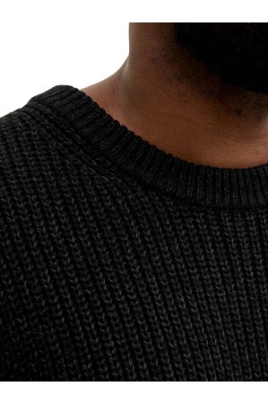 Bluza JACK &JONES Bleeker Knit Crew BF PLS - 12287078-Black [2]