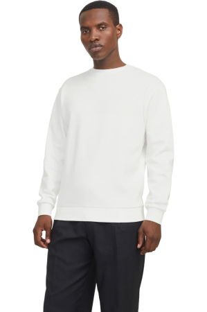BĂRBAŢI - Bluza JACK &JONES Bradley Crew - 12249341-Cloud Dancer
