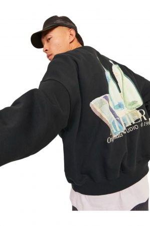 Bluza JACK &JONES Brooklyn Graphic Back - 12262881-Black [2]