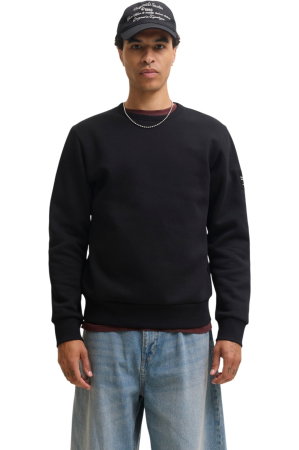 BĂRBAŢI - Bluza JACK &JONES Cleveland Crew Neck LN - 12298440-Black