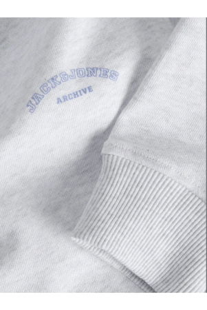 Bluza JACK &JONES College Logo Crew JNR - 12289943-White Melange [3]