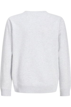 Bluza JACK &JONES College Logo Crew JNR - 12289943-White Melange [1]