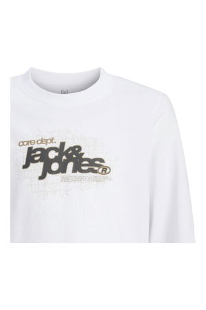 Bluza JACK &JONES Grid Branding Crew JNR - 12285159-Bright White [3]