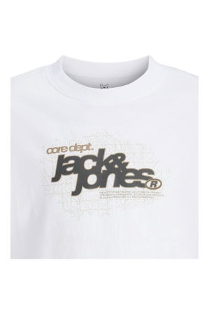 Bluza JACK &JONES Grid Branding Crew JNR - 12285159-Bright White [1]
