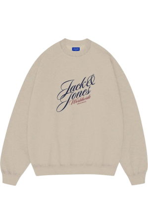 Bluza JACK &JONES Inwood Sweat Crew MP 2 bucati - 12291474-Antique White [1]