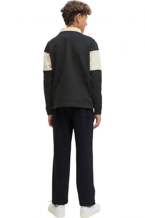 Bluza JACK &JONES Norrebro Blocking Sweat Polo JNR - 12284371-Black [1]