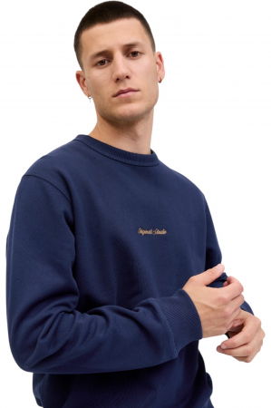 Bluza JACK &JONES Norrebro Emb Sweat Crew - 12282893-Ocean Cavern [4]