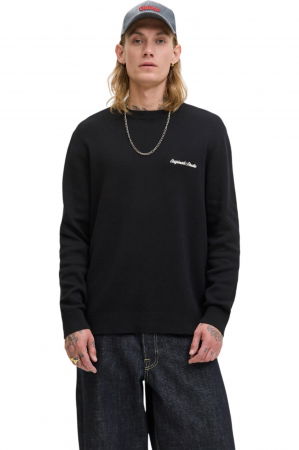 REDUCERI - Bluza JACK &JONES Norrebro Light Knit Crew Sn - 12284844-Black