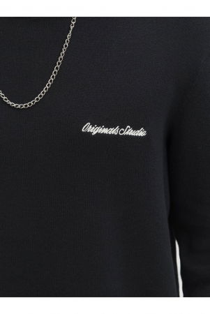 Bluza JACK &JONES Norrebro Light Knit Crew Sn - 12284844-Black [3]