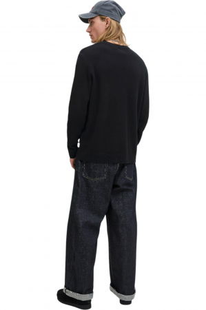 Bluza JACK &JONES Norrebro Light Knit Crew Sn - 12284844-Black [1]