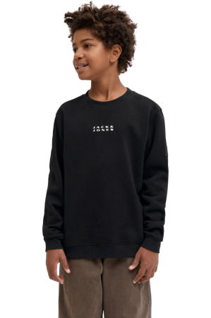 BLUZE - Bluza JACK &JONES Point Badge Crew BF JNR - 12286878-Black