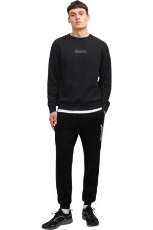 Bluza JACK &JONES Taka Crew - 12269375-Black [4]