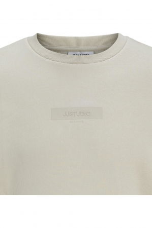 Bluza JACK &JONES Taka Crew - 12269375-Moonbeam [1]