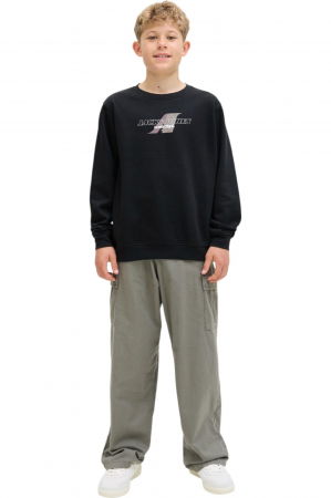 Bluza JACK &JONES Tier Print Crew SN JNR - 12284002-Black [4]