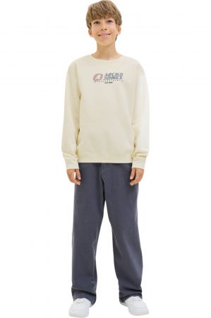 Bluza JACK &JONES Tier Print Crew SN JNR - 12284002-Sweet Corn [5]