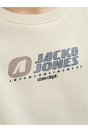 Bluza JACK &JONES Tier Print Crew SN JNR - 12284002-Sweet Corn [4]