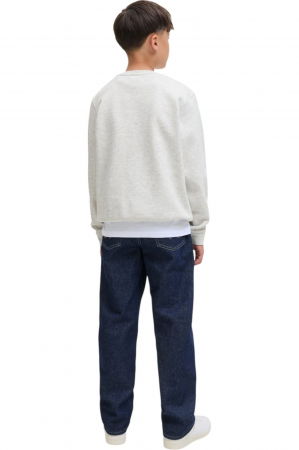 Bluza JACK &JONES Tier Print Crew SN JNR - 12284002-White Melange [1]