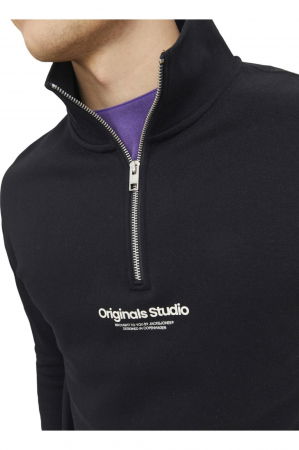 Bluza JACK &JONES Vesterbro Qtr Zip - 12241777-Black [4]