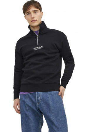 Bluza JACK &JONES Vesterbro Qtr Zip - 12241777-Black [2]