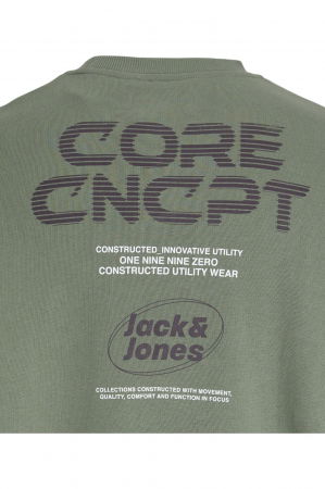 Bluza JACK &JONES Vibrant Crew Back Print - 12277749-Sea Spray [2]