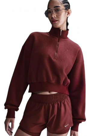 HANORACE - Bluza NIKE Phoenix Plush Os Crop Qz - HQ7637-619