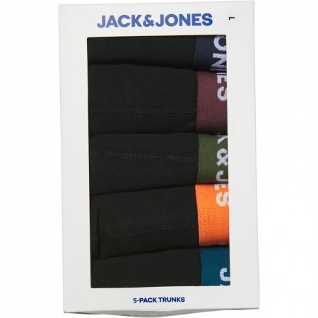 Boxeri JACK &JONES Oliver Solid Trunks 5 Perechi - 12259103-Black [5]