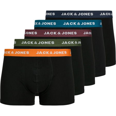 LENJERIE - Boxeri JACK &JONES Oliver Solid Trunks 5P - 12259097-Black