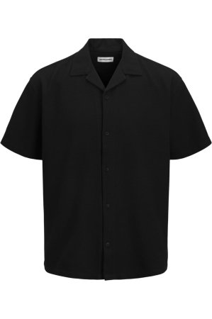 Camasa JACK &JONES Global Waffle Resort - 12295551-Black
