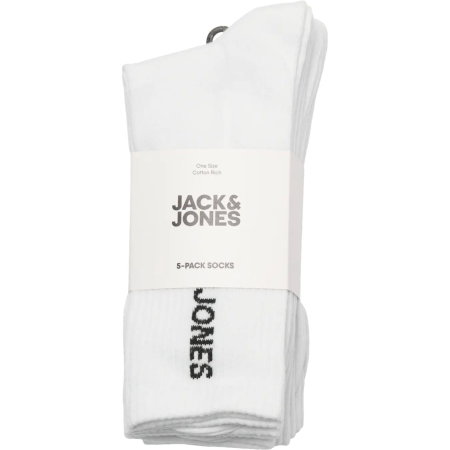 Ciorapi JACK &JONES Corp Old Logo Tennis 5 perechi - 12299302-White [1]