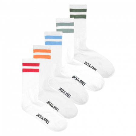 Ciorapi JACK &JONES Eli Tennis 5-pack - 12228660-White [0]