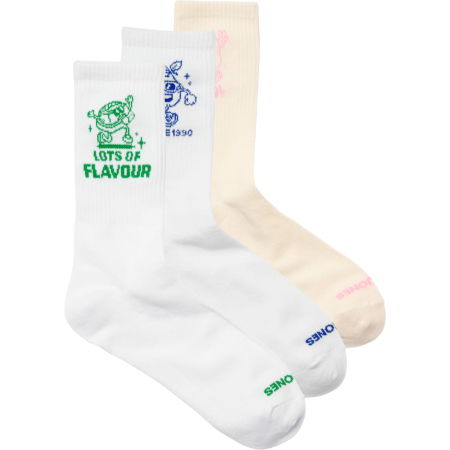 ACCESORII - Ciorapi JACK &JONES Funny Tennis Socks 3P - 12288906-Bright White