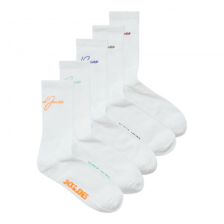 Ciorapi JACK &JONES Lukas Tennis 5 perechi - 12259024-White [0]