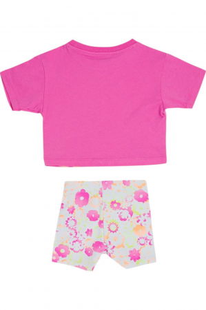 REDUCERI - Compleu NIKE Flow-Ral AOP Bike Short & Tee - 26M848-P23