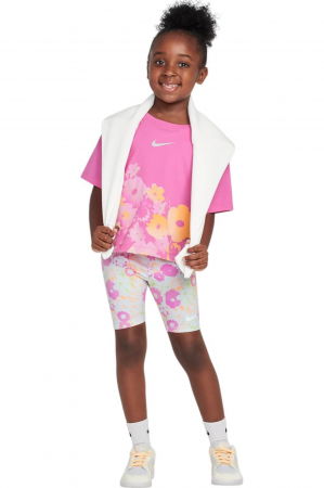 TRENINGURI - Compleu NIKE Flow-Ral AOP Bike Short & Tee - 36M848-P23