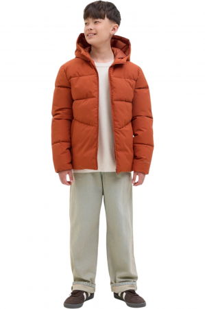 Geaca JACK &JONES Global Puffer JNR - 12283847-Picante [5]