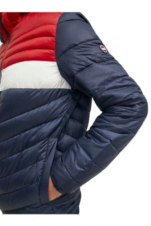Geaca JACK &JONES Hero Puffer - 12211785-Navy Blazer TRUE RED BLOCKING [2]